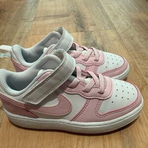 Kids Pink and White Sneakers Nike